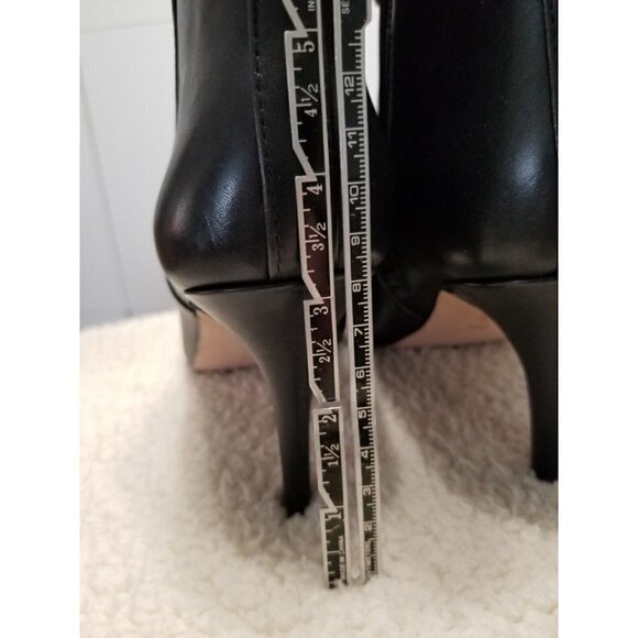 Essex Lane Womens Kami Black Ankle Boots w/Snake Embossed Print Bands Size 7.5 M - Picture 5 of 7